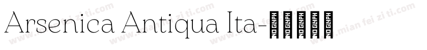 Arsenica Antiqua Ita字体转换
